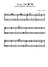 Téléchargez l'arrangement pour piano de la partition de Simi jadech en PDF